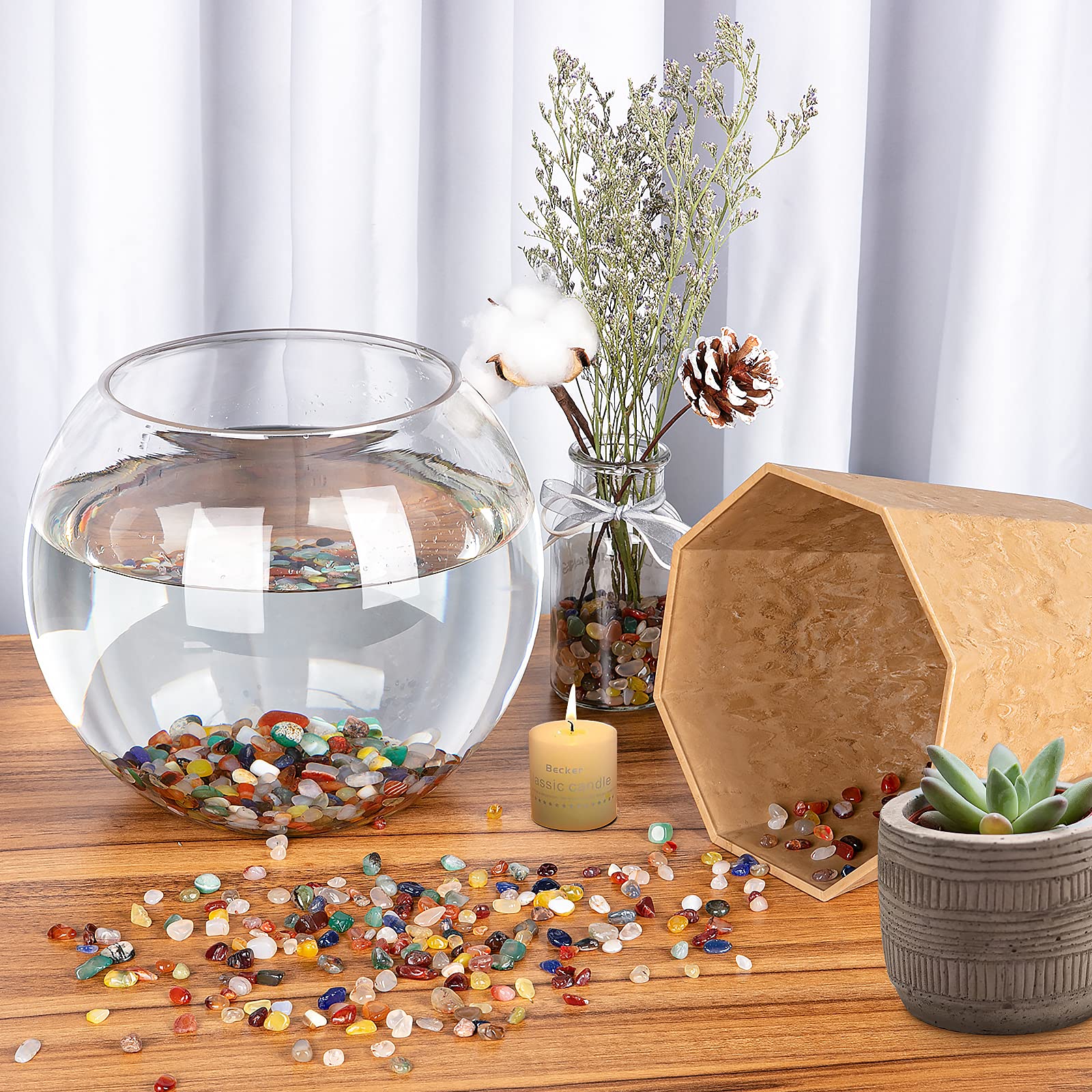 RIFNY garden decor gravel adds color and dimension to planters
