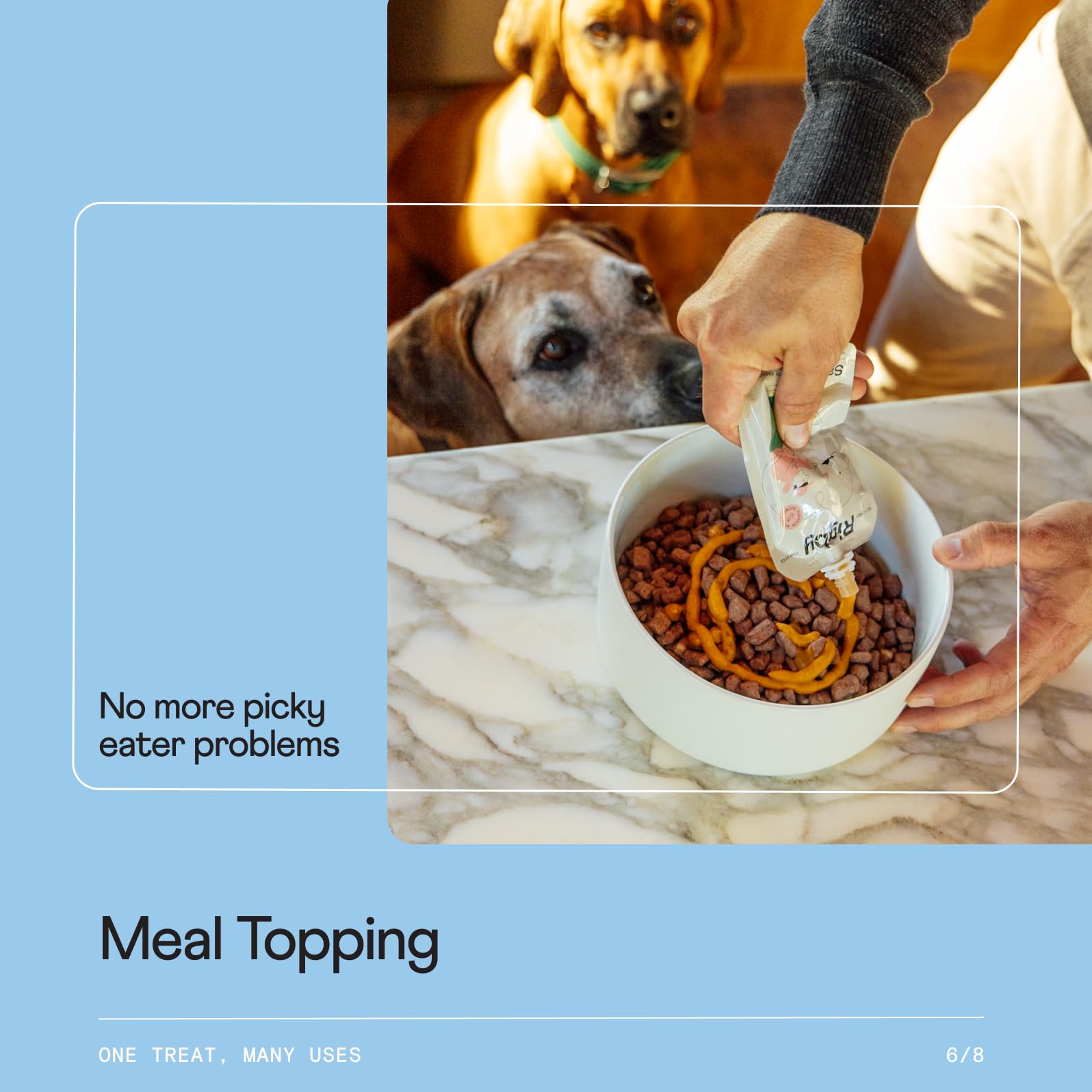 Rigby low-calorie dog treat supports daily energy without excess calories.