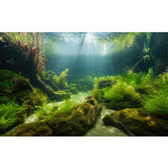 Riivvdise Ocean Floor fish tank background highlights natural textures for immersive underwater depth.