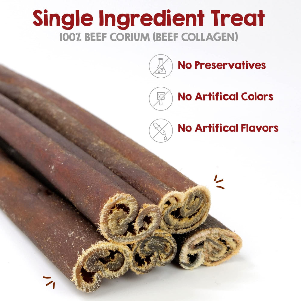 Riley's beef collagen stick close-up texture for a durable chew experience.