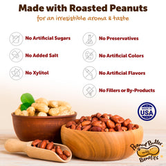 Riley's Calming Peanut Butter dog treat on spoon offers a palatable support during anxious moments.