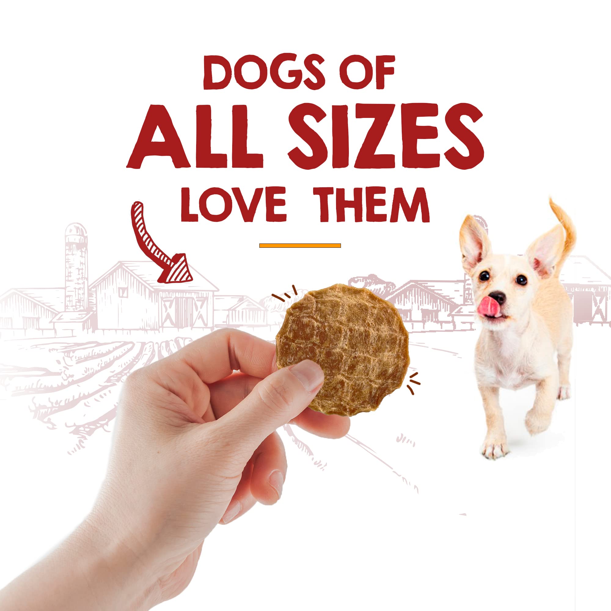 Riley's Waffles Chicken Chips bite-sized pieces suit small to large dogs for training treats
