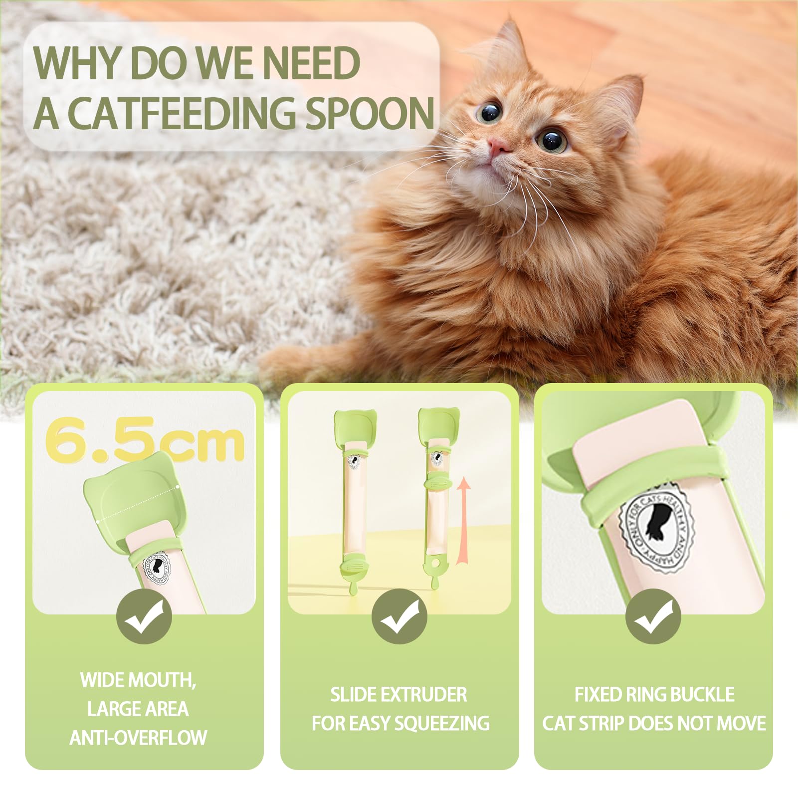 RILYSUN cat-strip-feeders ergonomic-handle provides comfortable grip for precise portioning