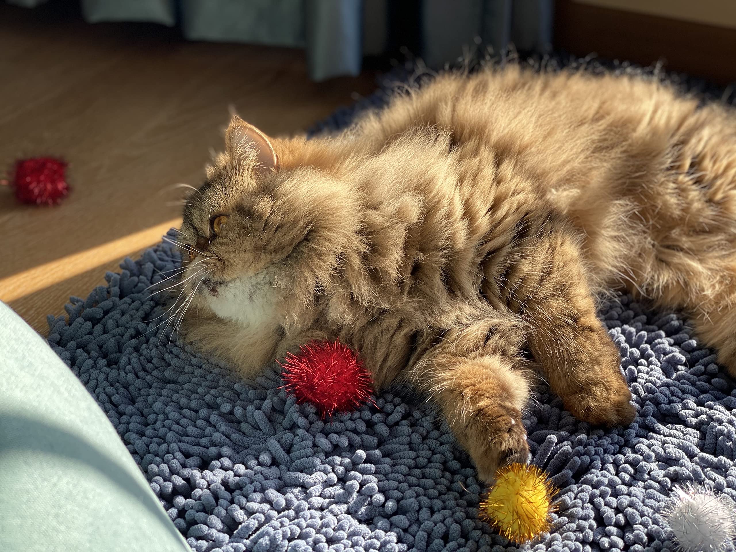RIMOBUL glitter cat ball used in DIY crafts and decor