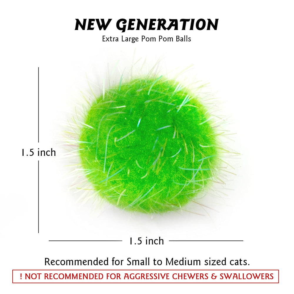 RIMOBUL sparkle pom pom ball cat toy for soft, engaging play sessions.
