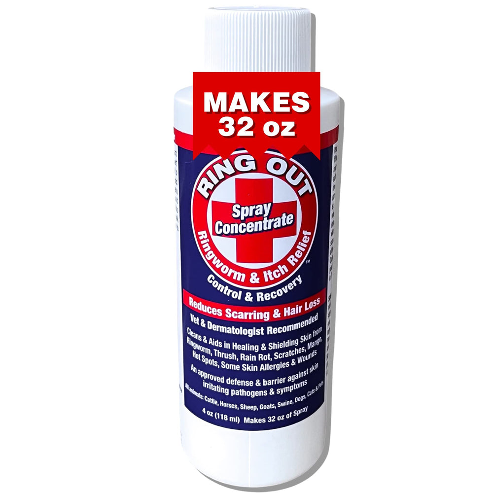 Ring Out concentrate 4oz bottle ready to mix for a 32oz spray
