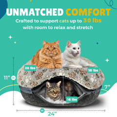 RINGTAIL Peekaboo Cat Cave spacious space for larger cats to stretch and snooze