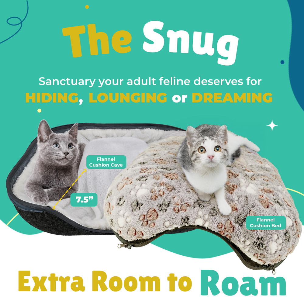 RINGTAIL Peekaboo Cat Cave tunnel-hideaway; secret retreat for playful cats