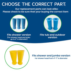 Rinseroo faucet adapter up to 3-wide; fits most bathtubs for versatile hose use.