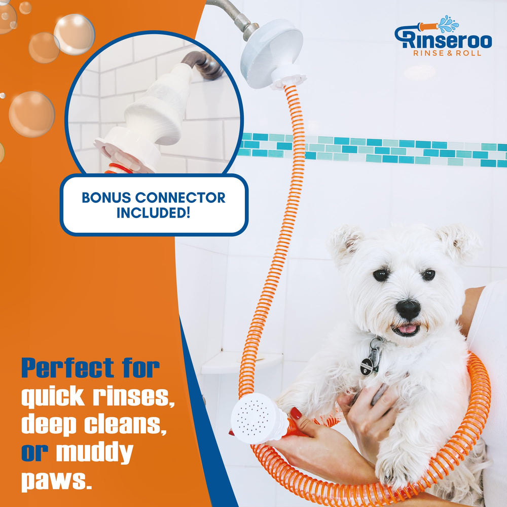Rinseroo fits showerheads up to 5 inches wide for universal compatibility