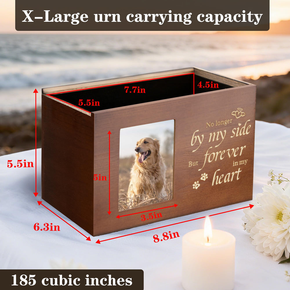 RINVEE pet urn front photo frame view highlights memory display