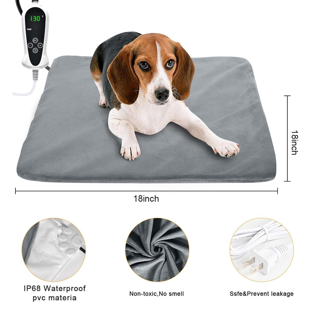 RIOGOO heating pad on bed demonstrates warmth for chilly evenings