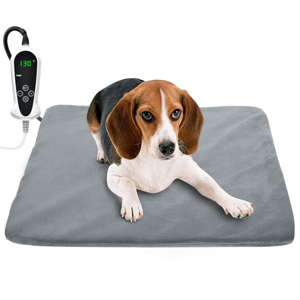 RIOGOO pet heating pad 18x18 grey top view provides warm surface for pets