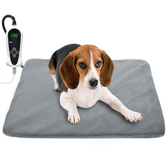 RIOGOO pet heating pad 18x18 grey top view provides warm surface for pets