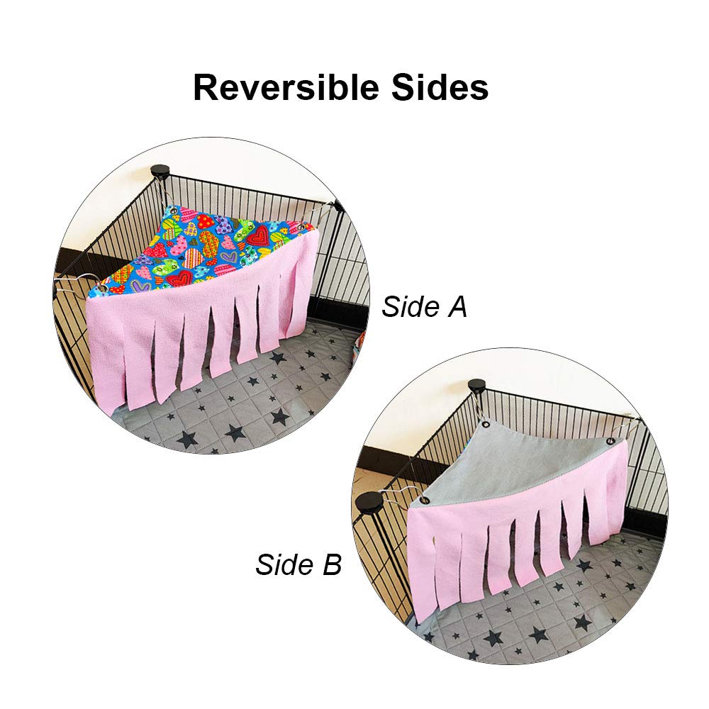 RIOUSSI guinea pig hideout corner rectangle demonstrates easy installation in compact cages.