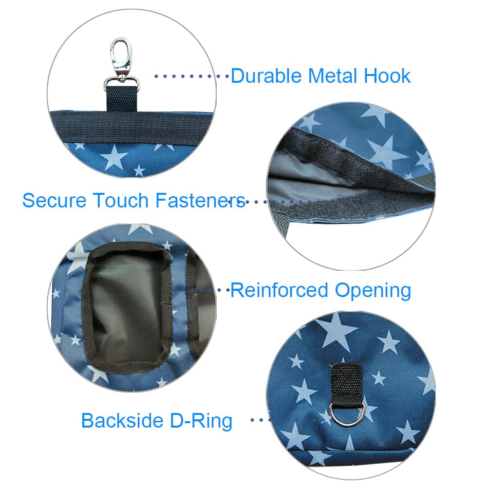 RIOUSSI Hanging Hay Feeder Bag wide feed holes improve easy access for small animals.