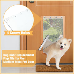 Ripeng clear PVC flap offers weatherproof performance for daily pet access.