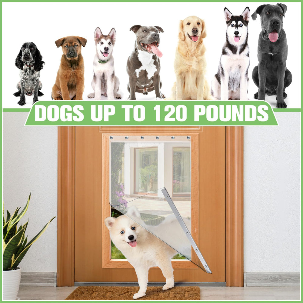 Ripeng large flap enables easy, autonomous pet access outdoors.