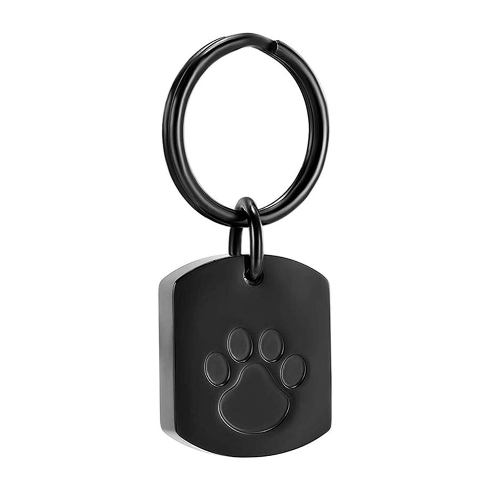 RIPFEVURN pet cremation keychain paw design for ashes, durable stainless steel