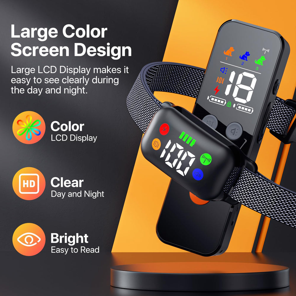 Riroga beep icon visual feedback on collar helps confirm received commands