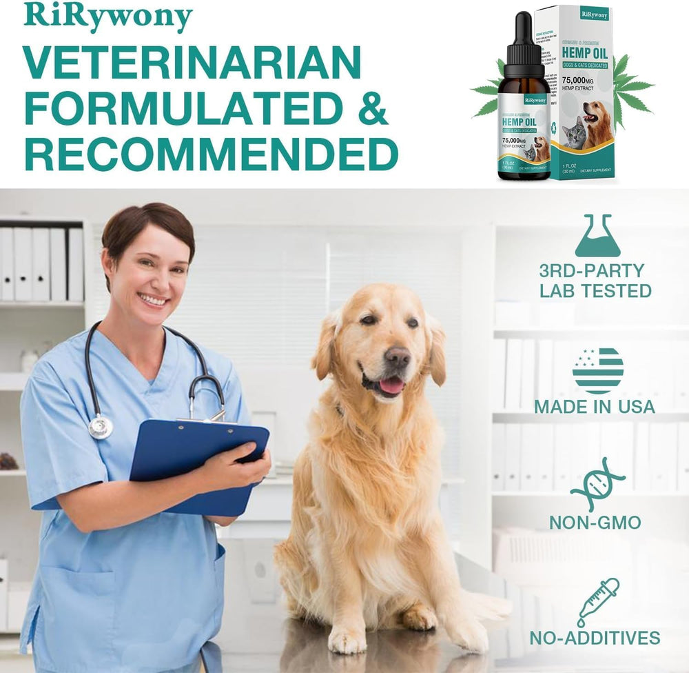RiRywony Health silky coat glow after regular hemp oil use for pets.