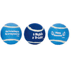 Rite Lite Hanukkah dog toy tennis ball blue pack 1 boosts fetch fun and exercise outside