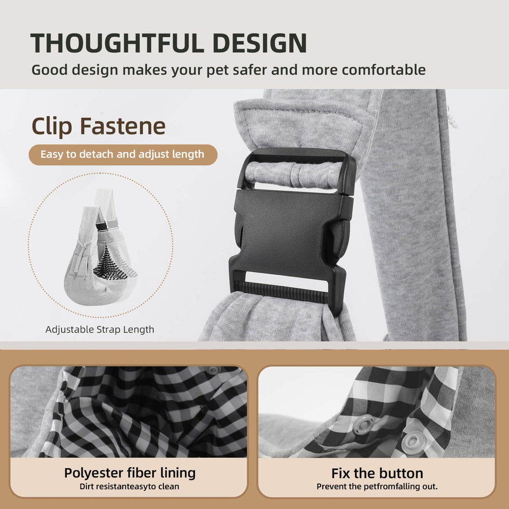 Riuja tote carrier strap with adjustable length supports a comfortable fit.