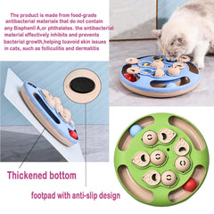 RuiXiangTeng cat puzzle toy green anti-slip base keeps cats stable during play