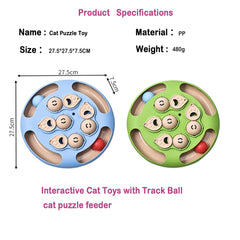 RuiXiangTeng cat puzzle toy green feather-teaser supports active engagement and playful exploration