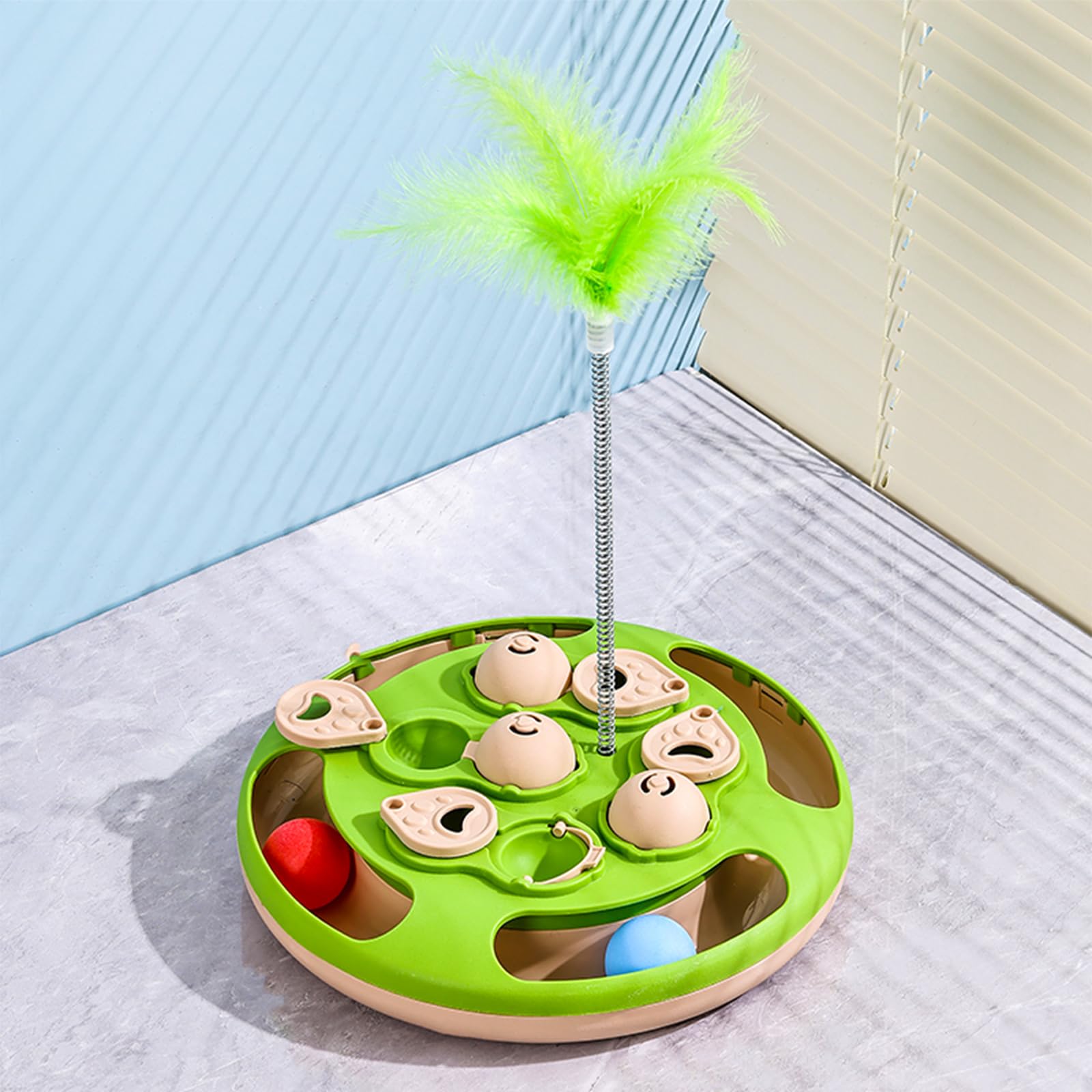 RuiXiangTeng cat puzzle toy green indoor enrichment for mental stimulation and activity