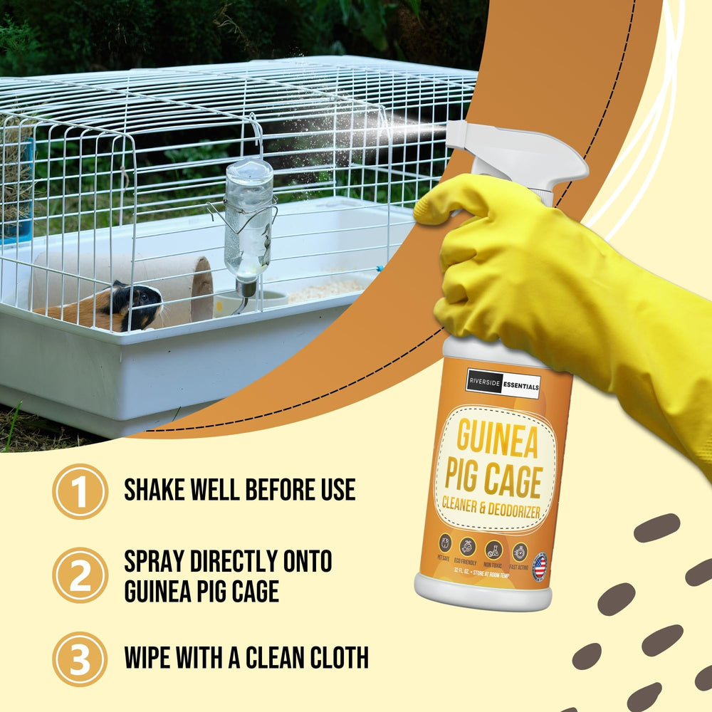 Riverside Essentials non-toxic formula keeps pets safe during cage cleaning.