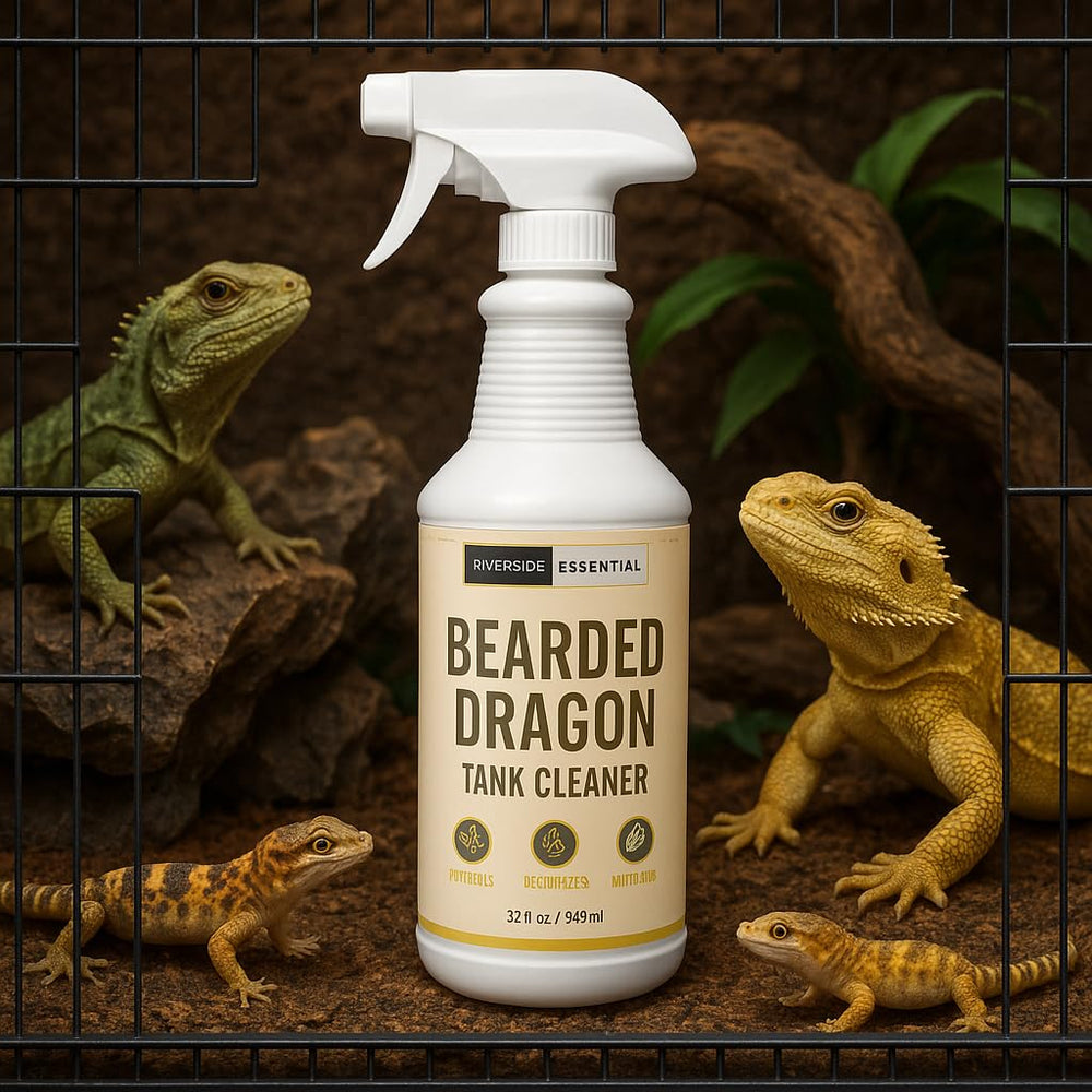 Riverside Essentials Bearded Dragon Tank Cleaner non-toxic-formula supports safe routine cleanups
