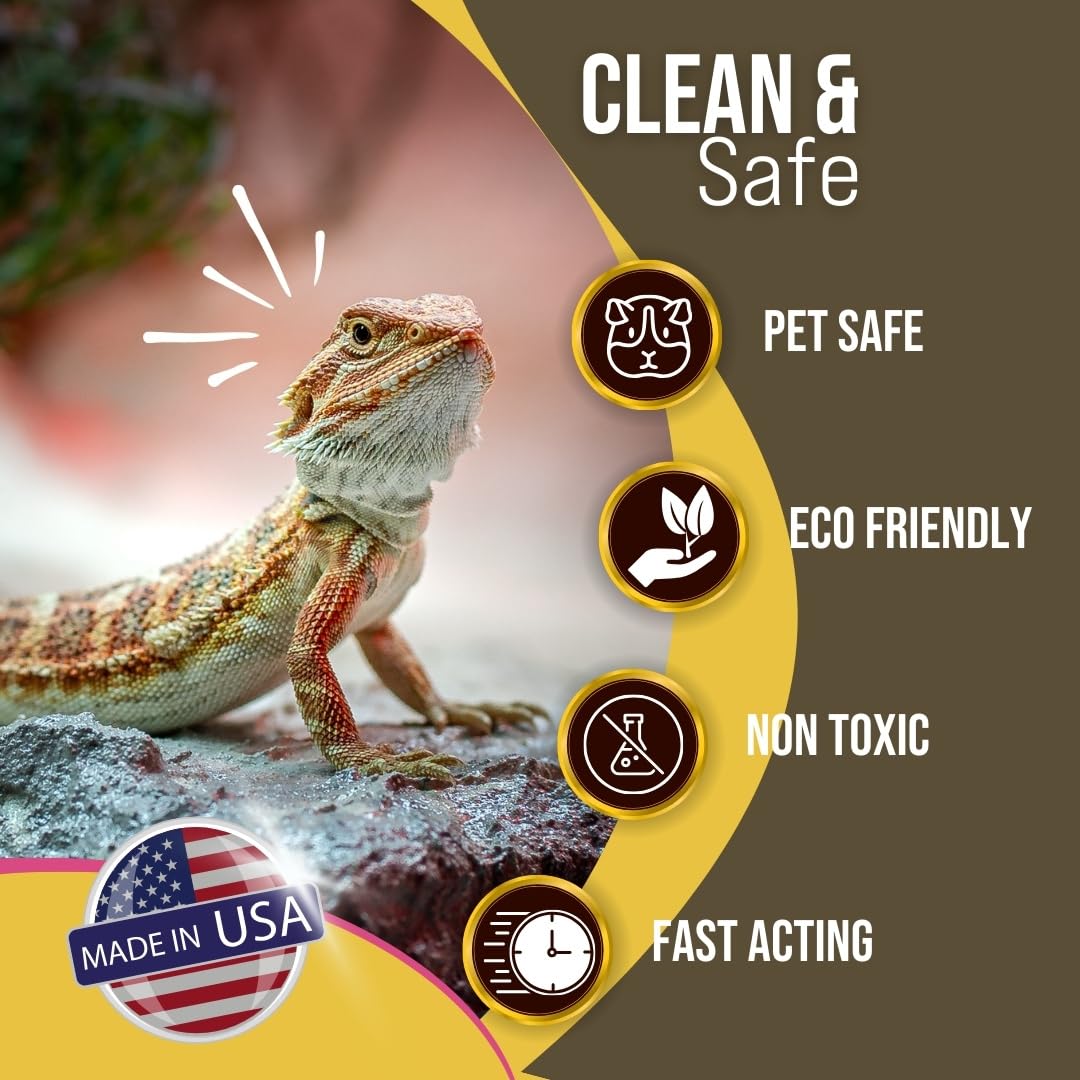 Riverside Essentials Bearded Dragon Tank Cleaner tank-surface-clean highlights safe, non-toxic formula for terrarium care