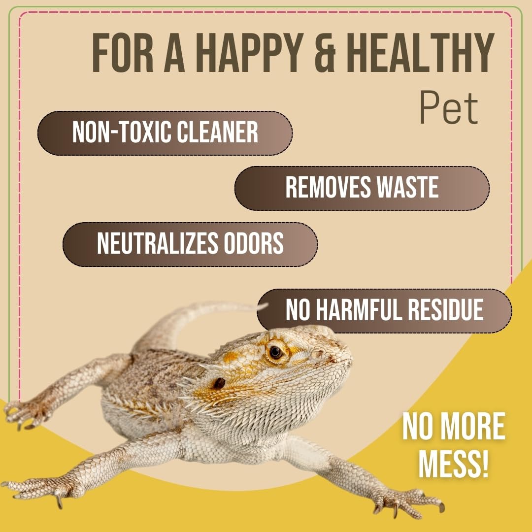 Riverside Essentials Bearded Dragon Tank Cleaner terrarium-waste-removal supports fast cleanup between cleans