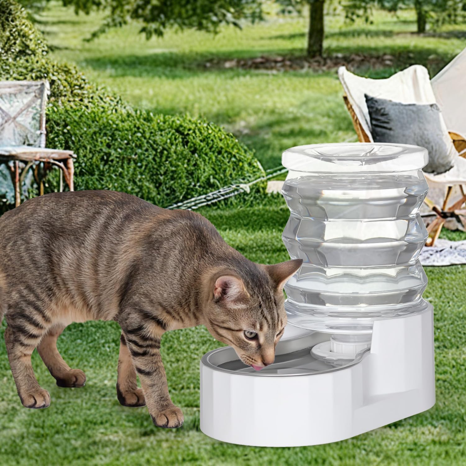 RIZZARI triple-filter system and cleaning brush included for better water quality.