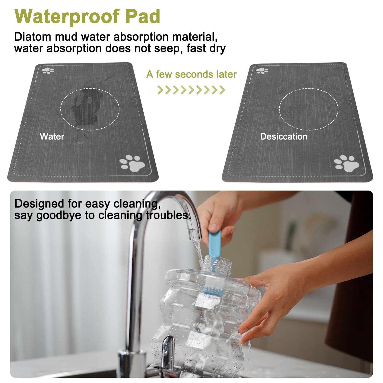 RIZZARI anti-slip base reduces spills during active pet play.