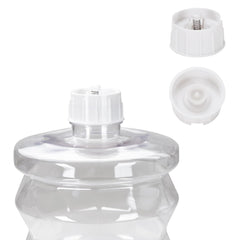 RIZZARI bottle-cap automatic waterer on a gravity-feeder maintains steady hydration for pets.