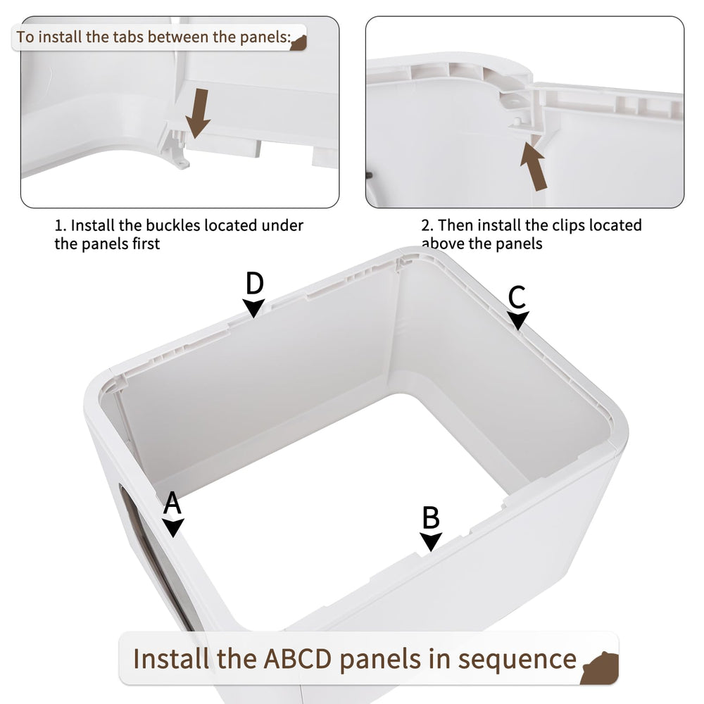 RIZZARI easy-install litter box with drawer for simple maintenance