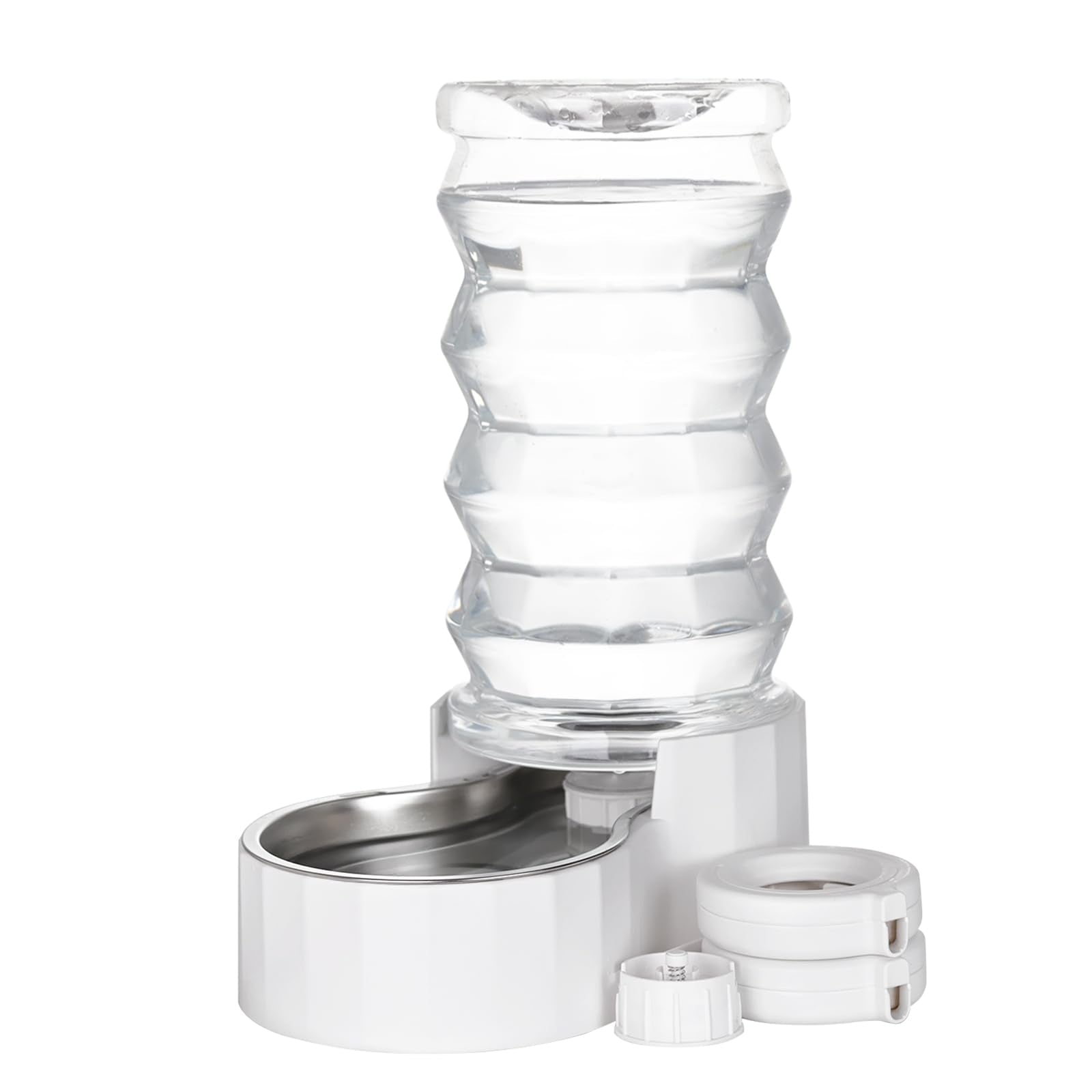 RIZZARI gravity water dispenser front view for stable hydration in large dogs
