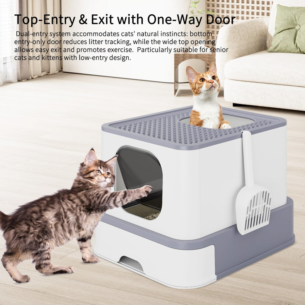 RIZZARI litter box leak protection high sides prevent leaks and spills