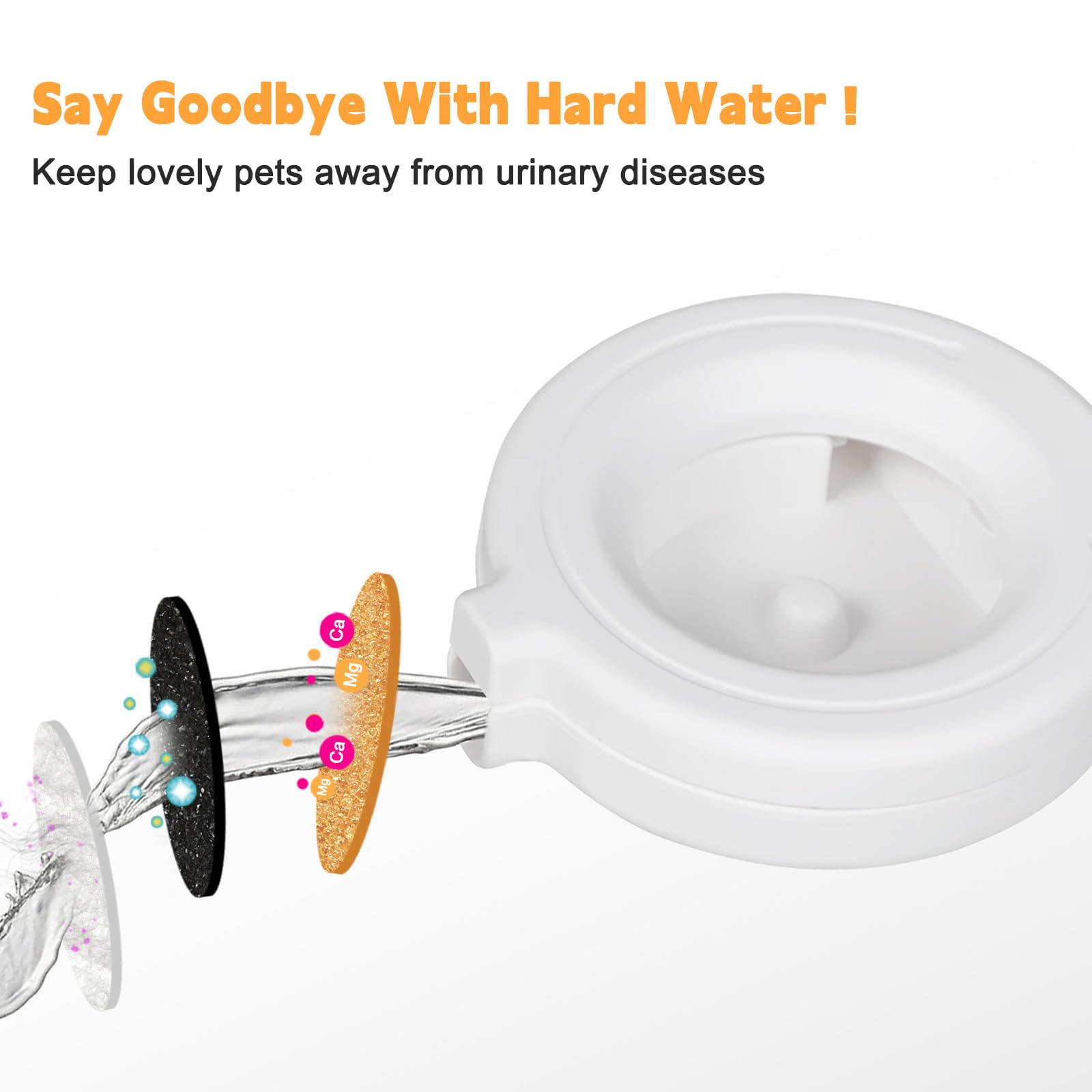 RIZZARI spill-resistant drinking area reduces mess during pets' water breaks