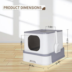 RIZZARI cat box interior view highlighting spacious multi-cat area.