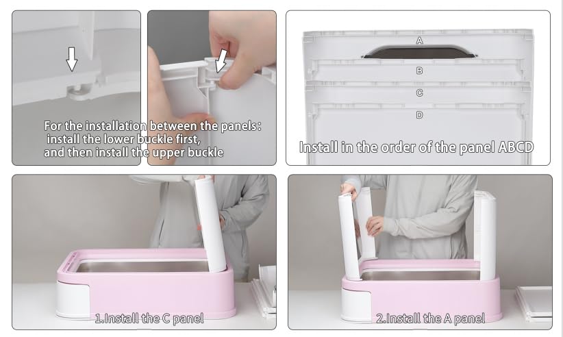 RIZZARI stainless steel cat box leak-proof drawer minimizes spills during busy days.