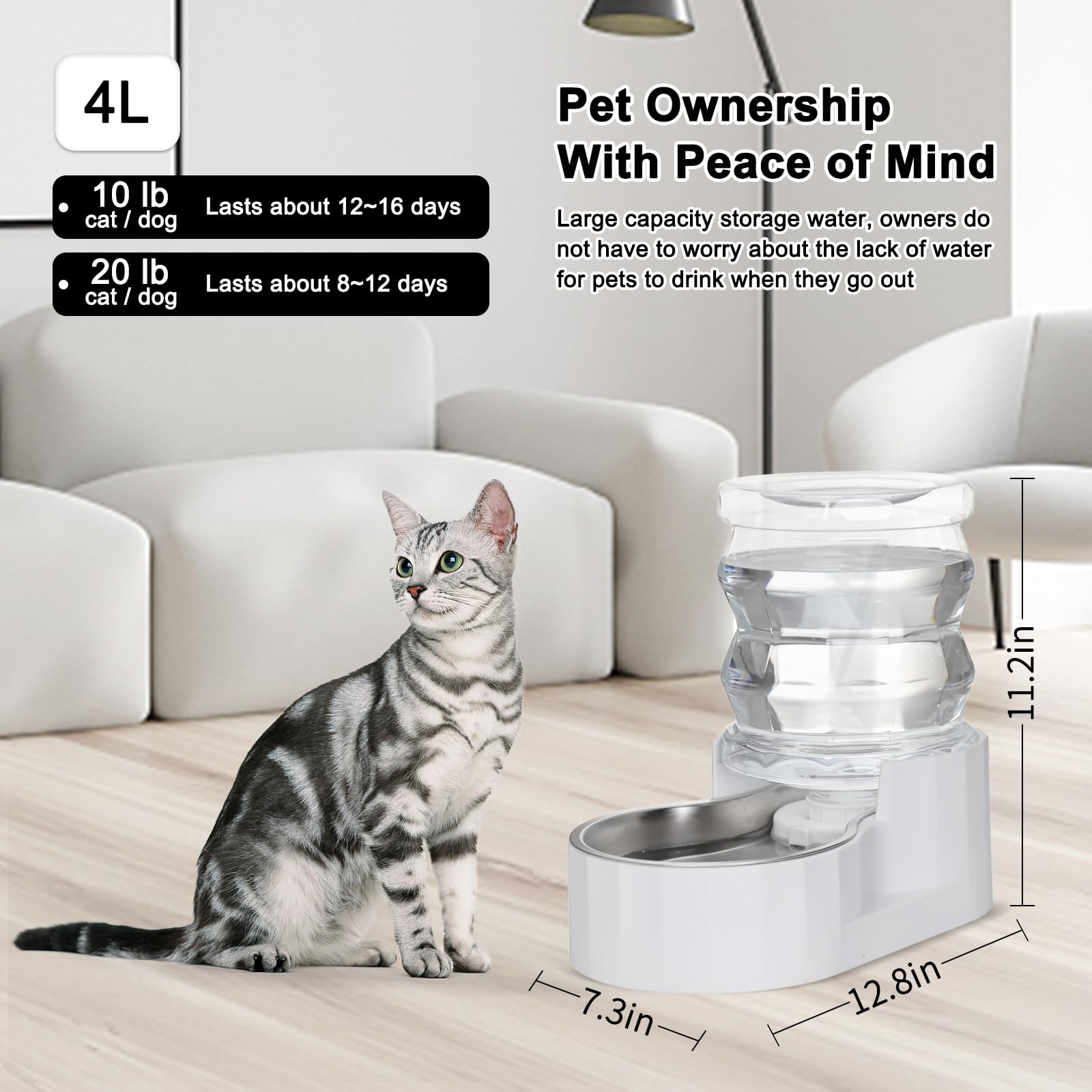 RIZZARI stainless steel pet bowl for durable, easy-clean meals.