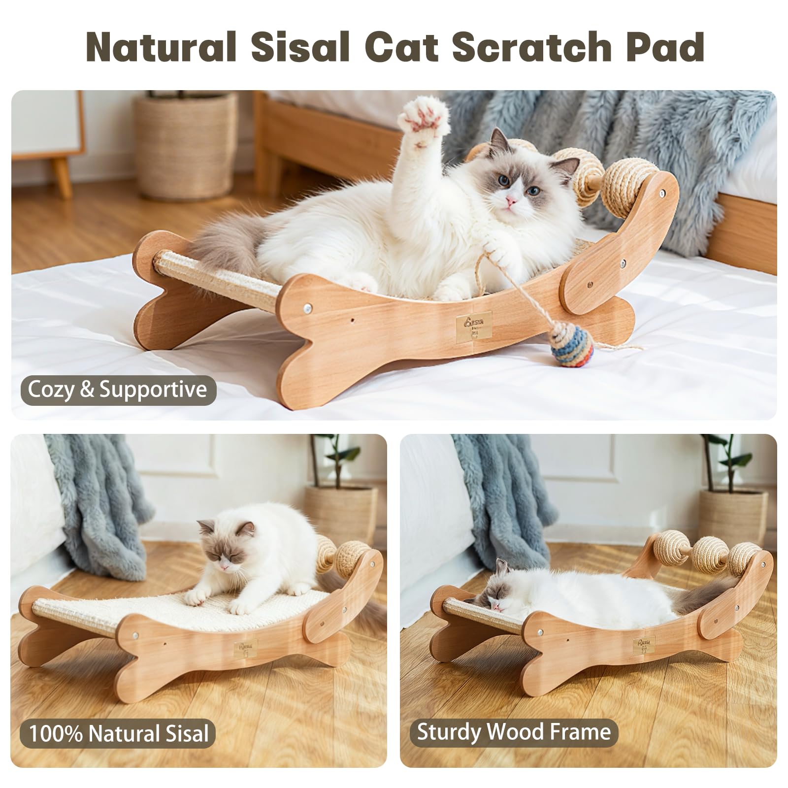 RizzQi scratcher bed being assembled with quick setup for fast use.