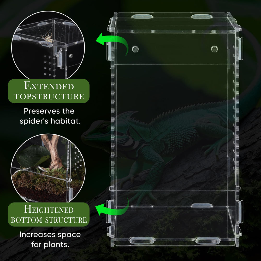 RJDJOVJJ jumping spider enclosure interior view showing DIY customization ease