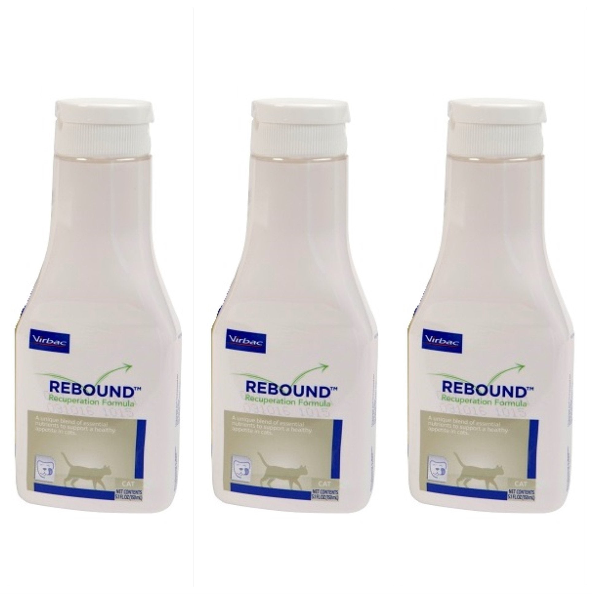 R-LAKE Rebound Recuperation Formula Feline 3-pack pack showing convenient packaging for ongoing recovery support.