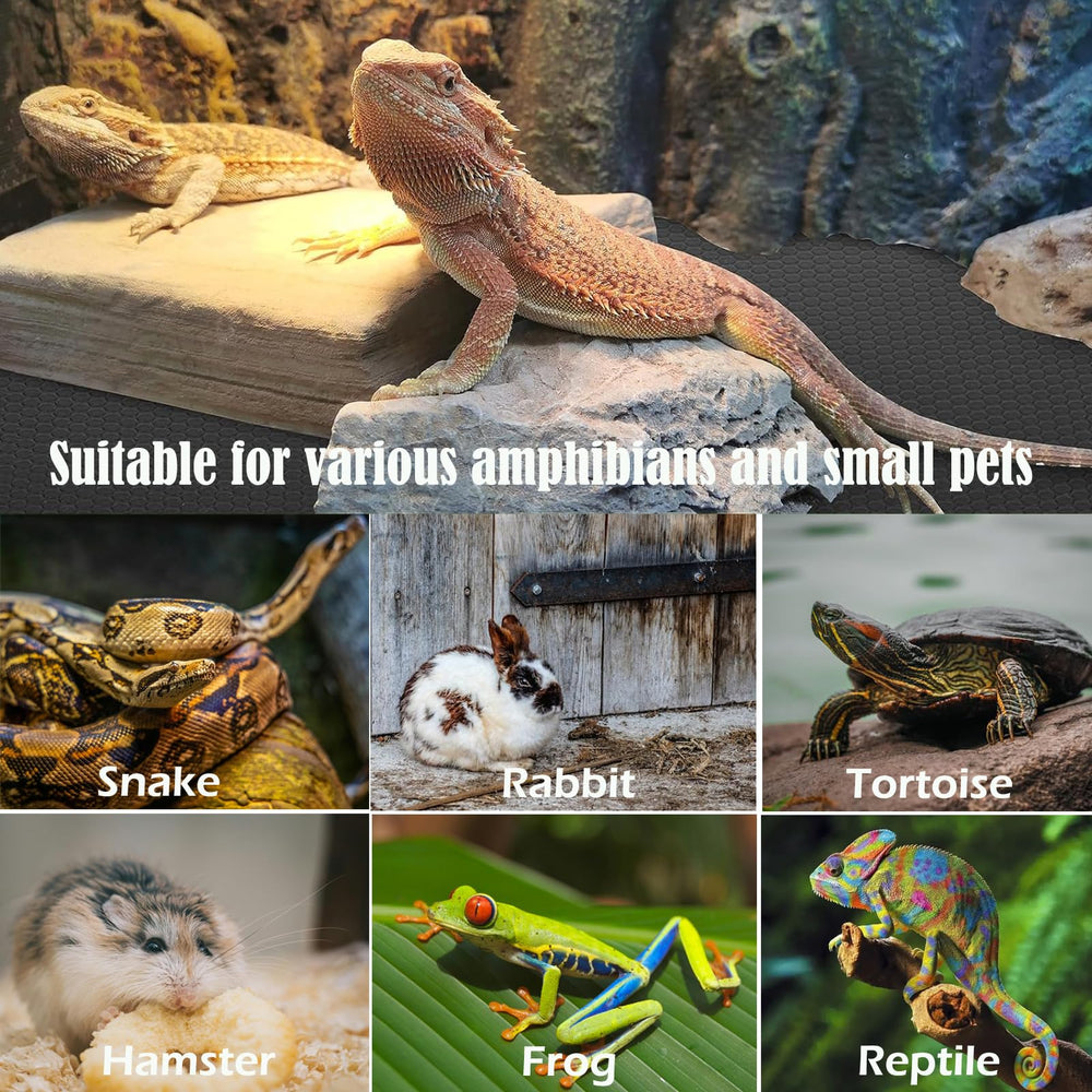 RLIEBUUM multi-purpose reptile mat suits geckos, snakes, and lizards in one solution.