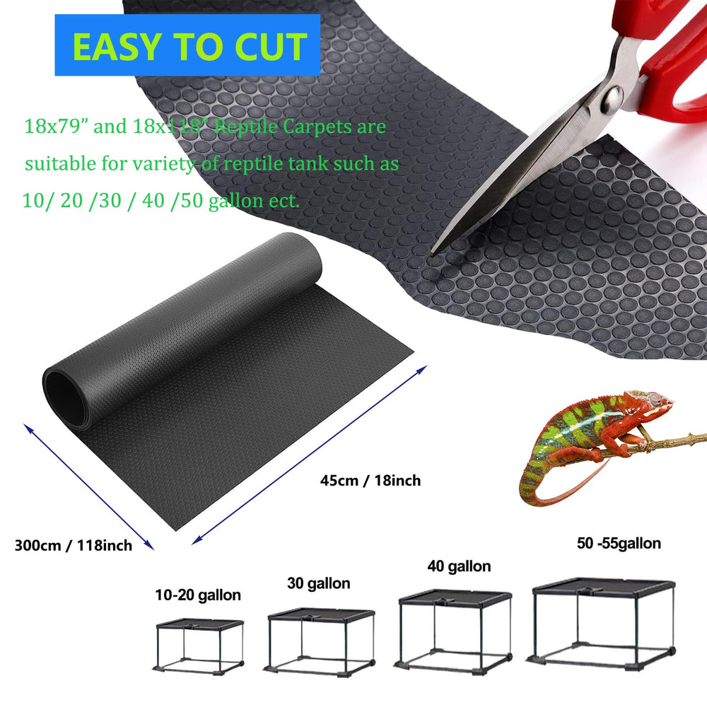 RLIEBUUM reusable tear-resistant mat withstands long-term reptile use.