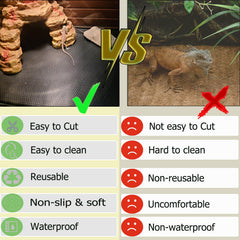 RLIEBUUM waterproof bedding floor mat keeps terrarium floors dry and easy to clean.